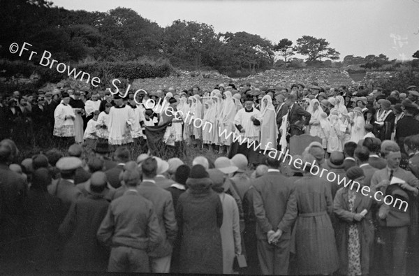 PROCESSION LEAVING FOR PRAYERS FOR DEAD WASHED AWAY BY THE SEA